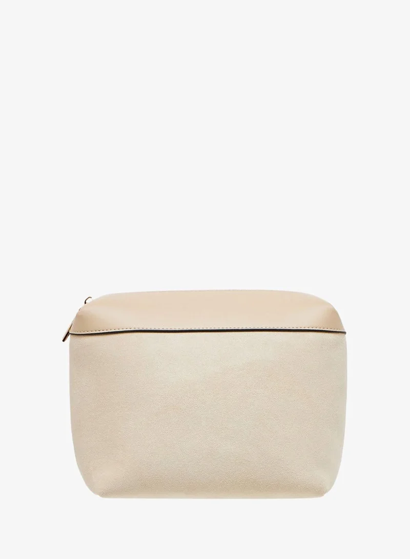 Celeste BEIGE Panelled Tote Bag with Double Handle and Pouch for Women | Best Price UAE