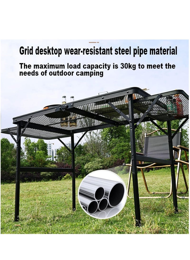 Manful Outdoor Camping Folding Grill Table Portable Lightweight Metal Grill Stand for Outdoor  - Image 2
