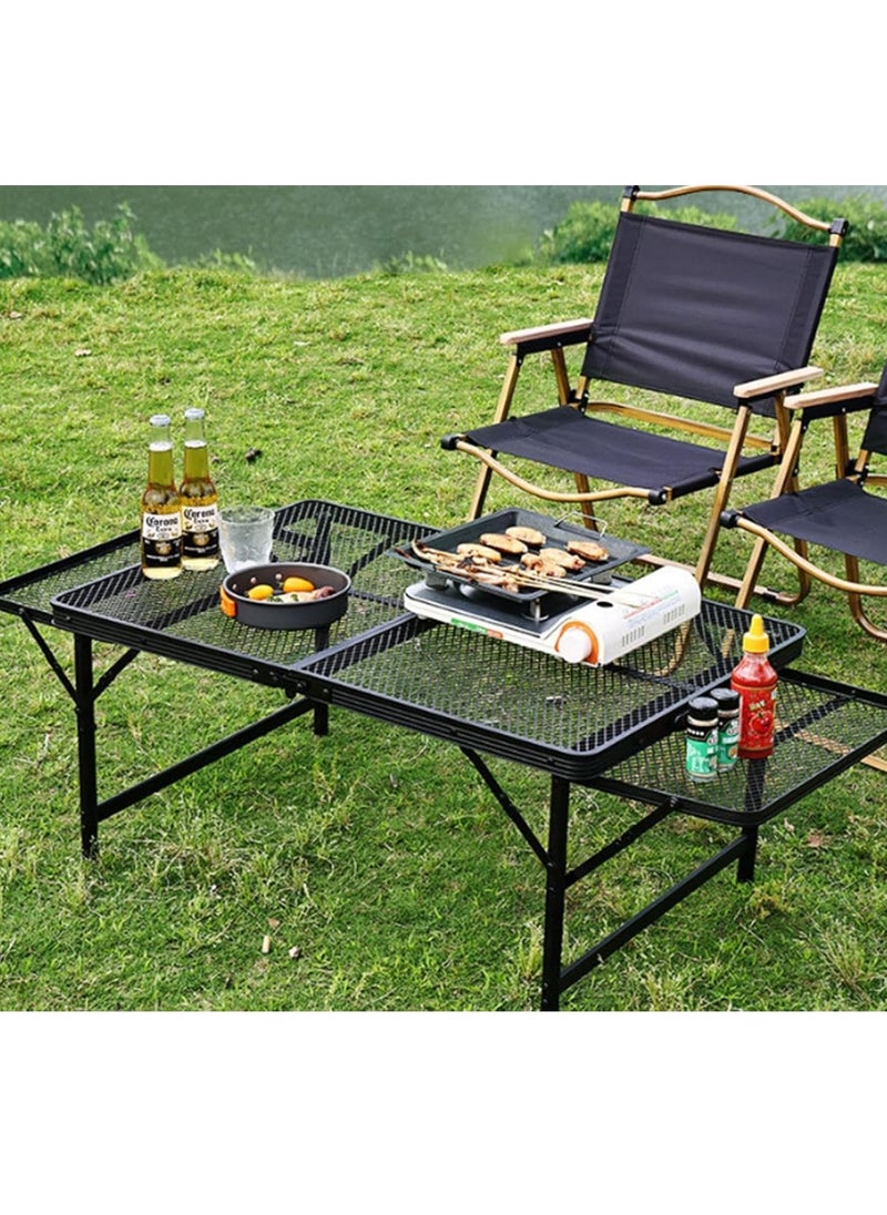 Manful Outdoor Camping Folding Grill Table Portable Lightweight Metal Grill Stand for Outdoor  - Image 5