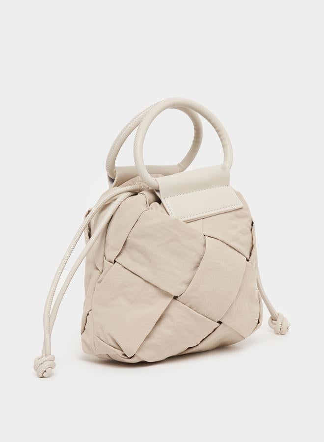Styli Diamond Pattern Handbag with Drawstring Closure  - Image 1