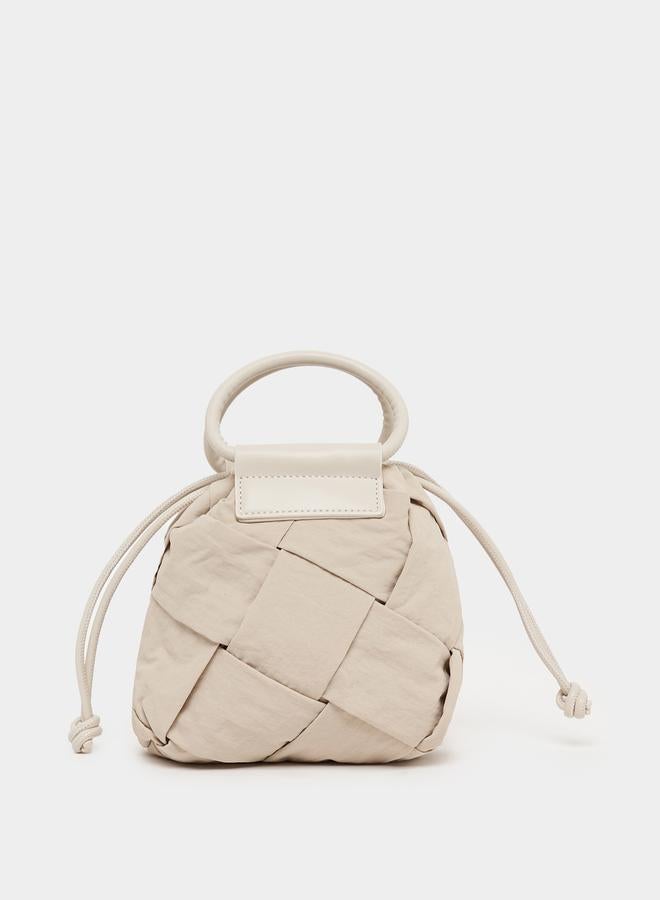 Styli Diamond Pattern Handbag with Drawstring Closure  - Image 2