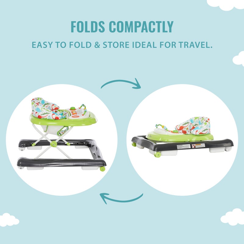 Dream On Me 2-in-1 Ava Baby Walker, Easy Convertible Baby Walker, Walk Behind, Height Adjustable Seat, Added Back Support, Detachable Slate, Green - Image 5