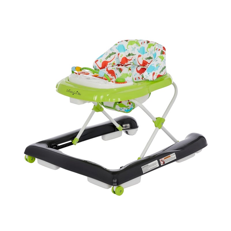 Dream On Me 2-in-1 Ava Baby Walker, Easy Convertible Baby Walker, Walk Behind, Height Adjustable Seat, Added Back Support, Detachable Slate, Green - Image 1