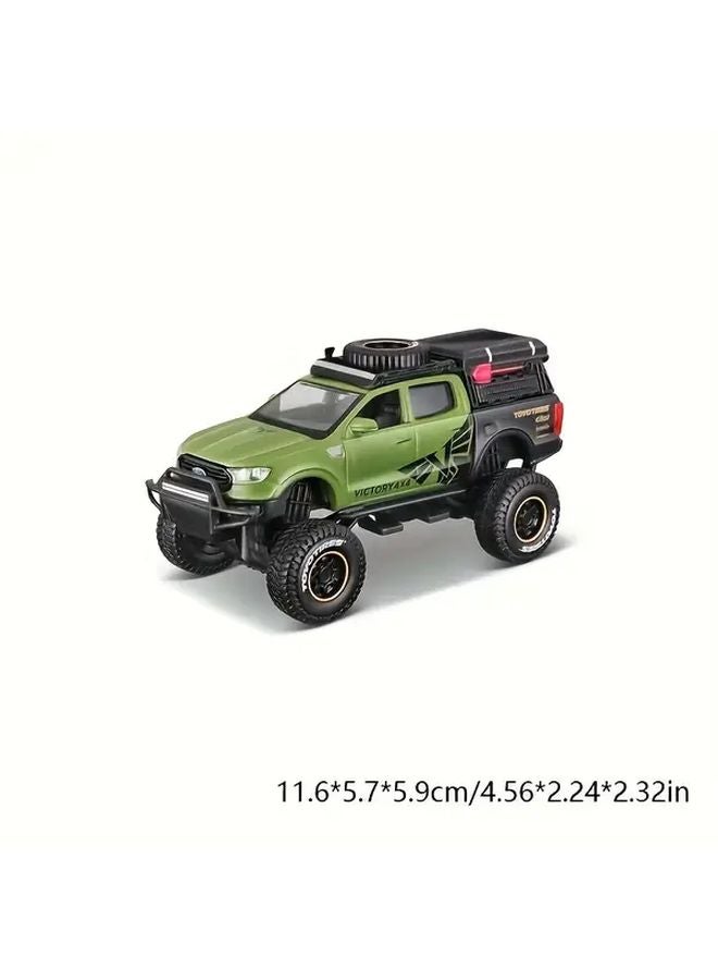 2019 Ford Ranger Green Alloy Car Model Toy Maisto 4 5 Inch Simulation - Image 4