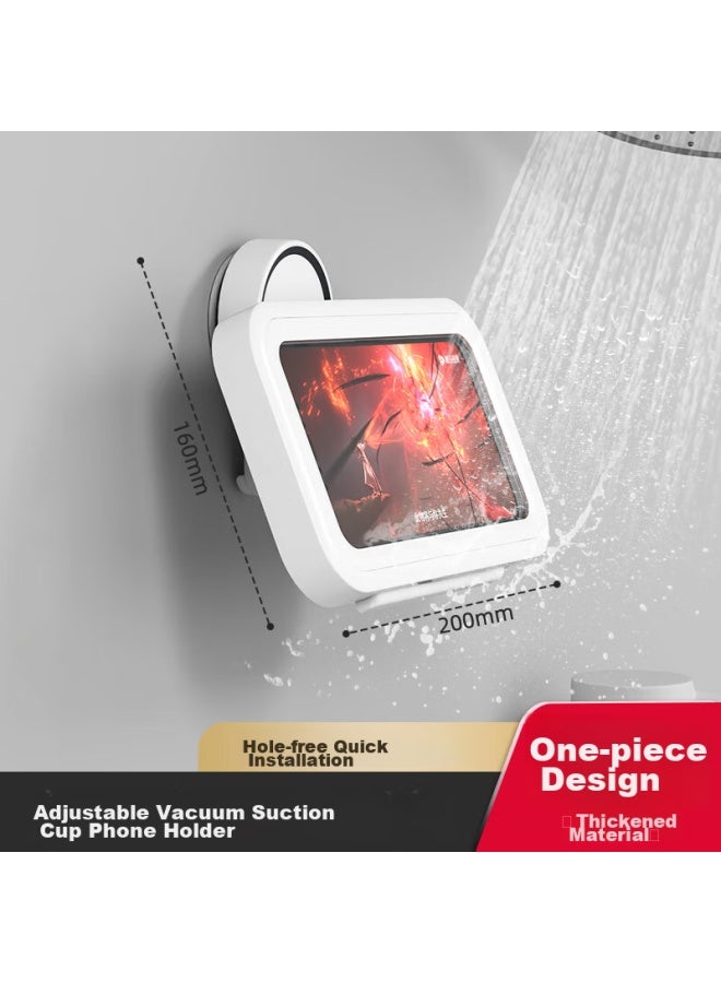 Additive Degree Jiadu Suction Cup Rotating Waterproof Phone Holder, Bathroom Shower Stand, Phone Case, Binge-watching Essential, Toilet Storage Rack - Image 1