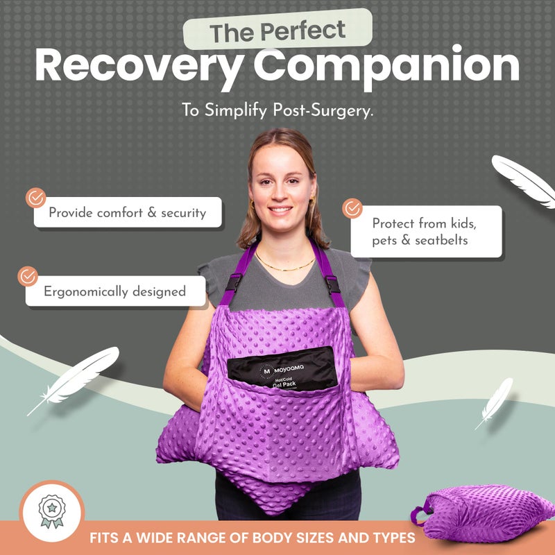 MOYOAMA 2 Pcs Hysterectomy Pillow Set - Incl 1 Gel Pack for Soothing Relief - Hysterectomy Recovery Must Haves After C Section,Post Surgery Pillow,Abdominal Surgery Recovery Pillow,Hysterectomy Gifts - Image 2