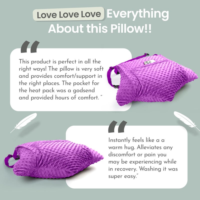 MOYOAMA 2 Pcs Hysterectomy Pillow Set - Incl 1 Gel Pack for Soothing Relief - Hysterectomy Recovery Must Haves After C Section,Post Surgery Pillow,Abdominal Surgery Recovery Pillow,Hysterectomy Gifts - Image 5