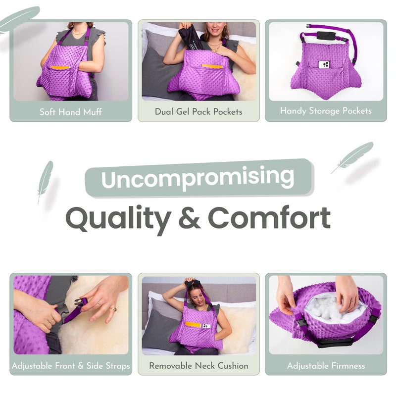 MOYOAMA 2 Pcs Hysterectomy Pillow Set - Incl 1 Gel Pack for Soothing Relief - Hysterectomy Recovery Must Haves After C Section,Post Surgery Pillow,Abdominal Surgery Recovery Pillow,Hysterectomy Gifts - Image 3