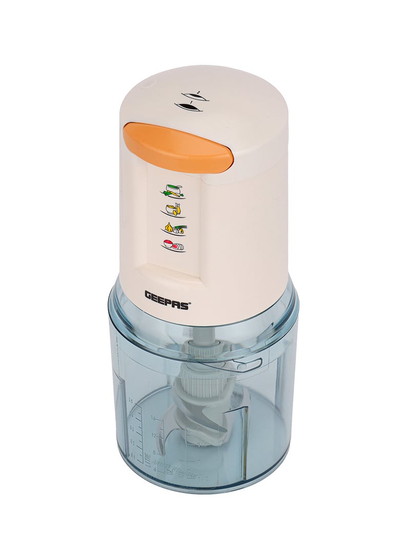 Geepas Mini Food Processor, Chopper| 4 Bi-Level Stainless Steel Blades| Perfect for Salads, Salsa, Pesto, Curry Pastes| Powerful Copper Motor 0.5 L 500 W GMC42012N White - Image 2