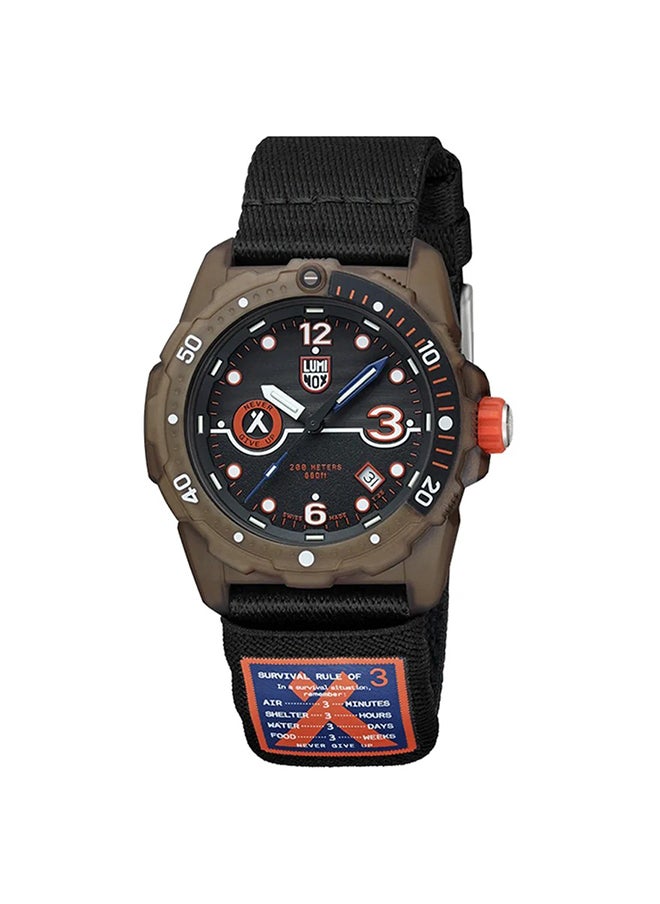 Men's Analog Round Shape Carbon Fibre Wrist Watch XB.3721.ECO - 42 Mm