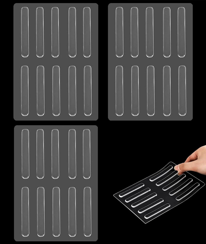 NUDFSY 30 Pcs 248 393 078in Transparent Strip Protector for Home Rubber Stopper for Home Sliding Door Stopper Magnetic Stopper Bottom Sealing Strip Rubber Dust Protector Stopper for Main Door  - Image 1