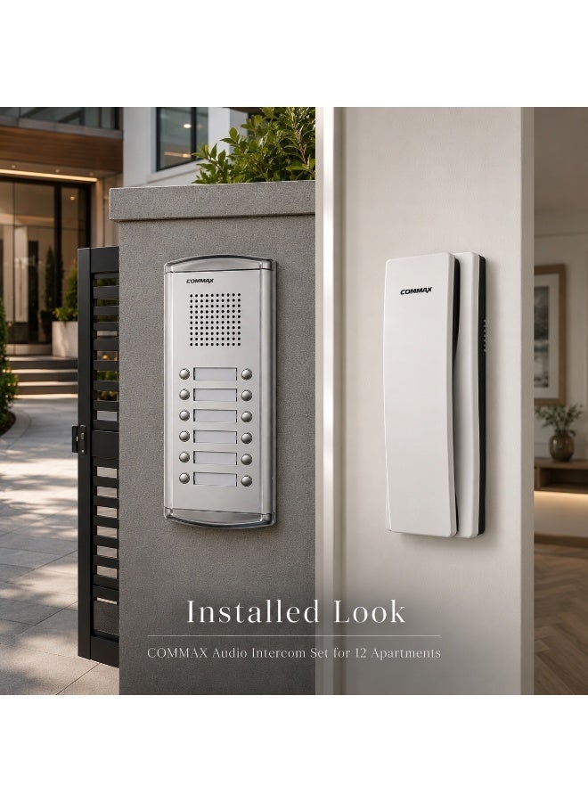 COMMAX Audio Door Intercom System for 12 Apartments - Image 3