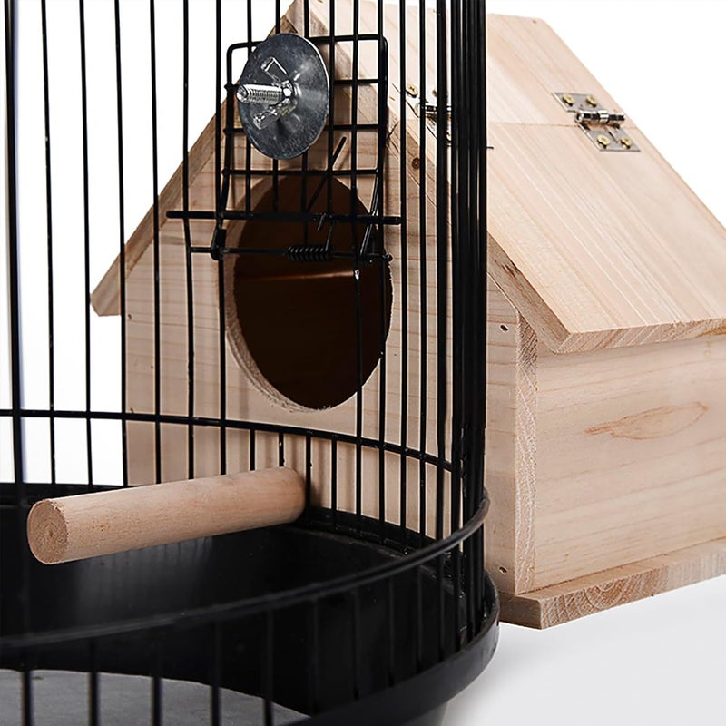 OMEM Birds Nests Parrot House Wooden Breeding Box Birdcages Stand Accessories - Image 4