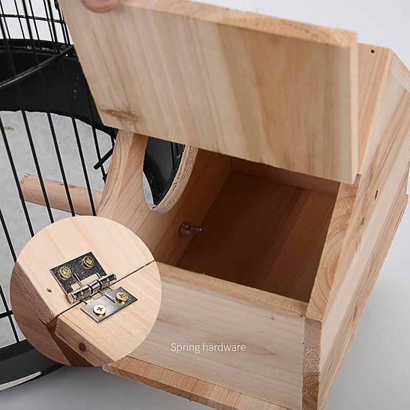 OMEM Birds Nests Parrot House Wooden Breeding Box Birdcages Stand Accessories - Image 5