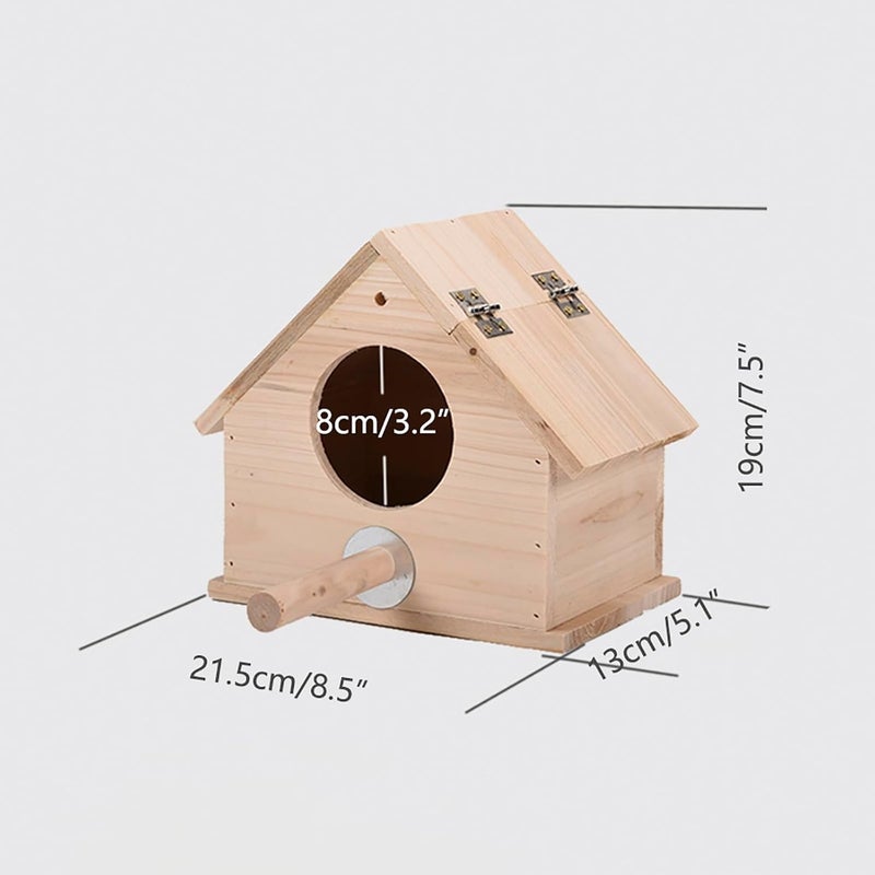OMEM Birds Nests Parrot House Wooden Breeding Box Birdcages Stand Accessories - Image 2