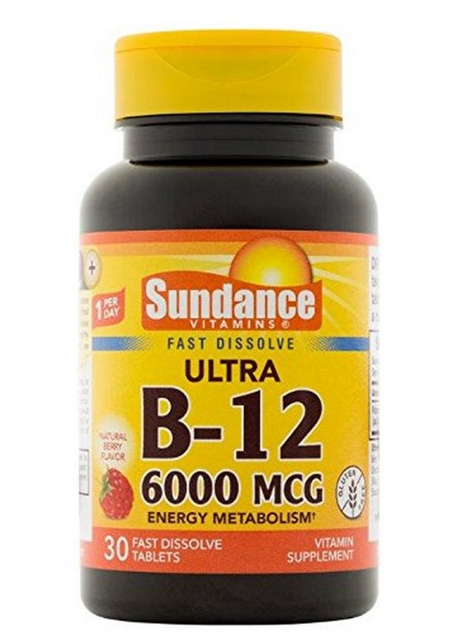 Sundance - Vitamin B12 6000 Mcg Tablets 30 Count - Image 1