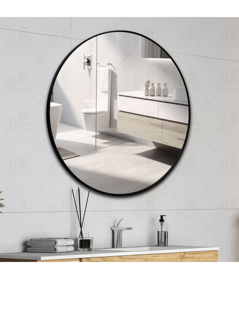 B BAGNO Aluminium Framed Mirror, Plain Mirror, premium Quality 80x80cm BMR21 - Image 1