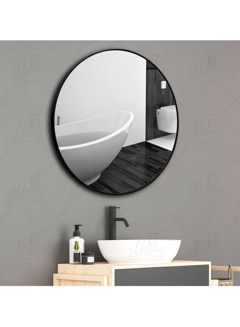 B BAGNO Aluminium Framed Mirror, Plain Mirror, premium Quality 80x80cm BMR21 - Image 2