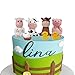 DiDida Farm Animal Cake Topper with Cow Horse Sheep Pig Duck Hen for Farm Animal Theme Birthday Baby Shower Party - Image 3