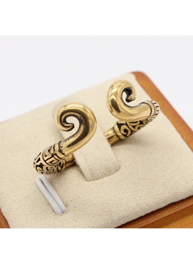 ماركة غير محددة - خاتم تيتانيوم ستيل رجعي مخصص - Image 1