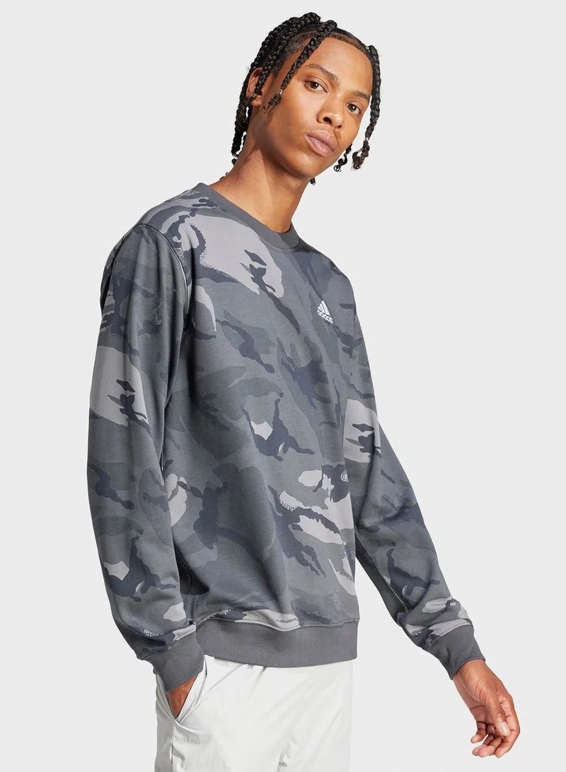 Adidas Big Logo Camo Sweatshirt