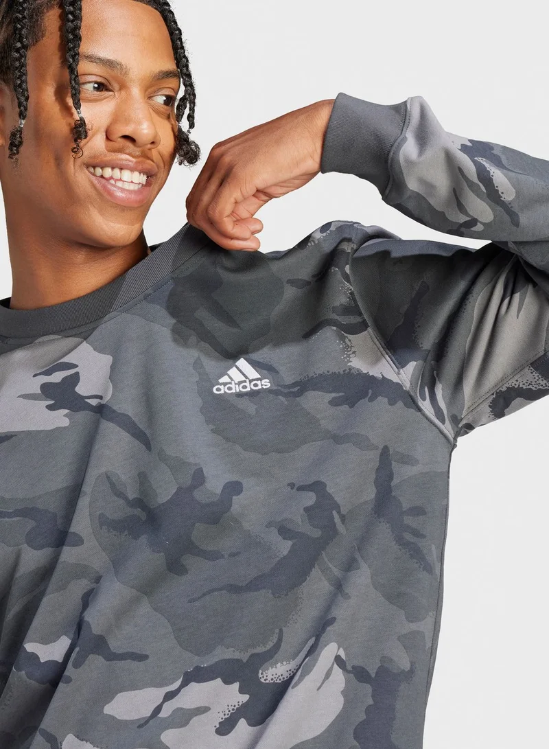 Adidas Big Logo Camo Sweatshirt