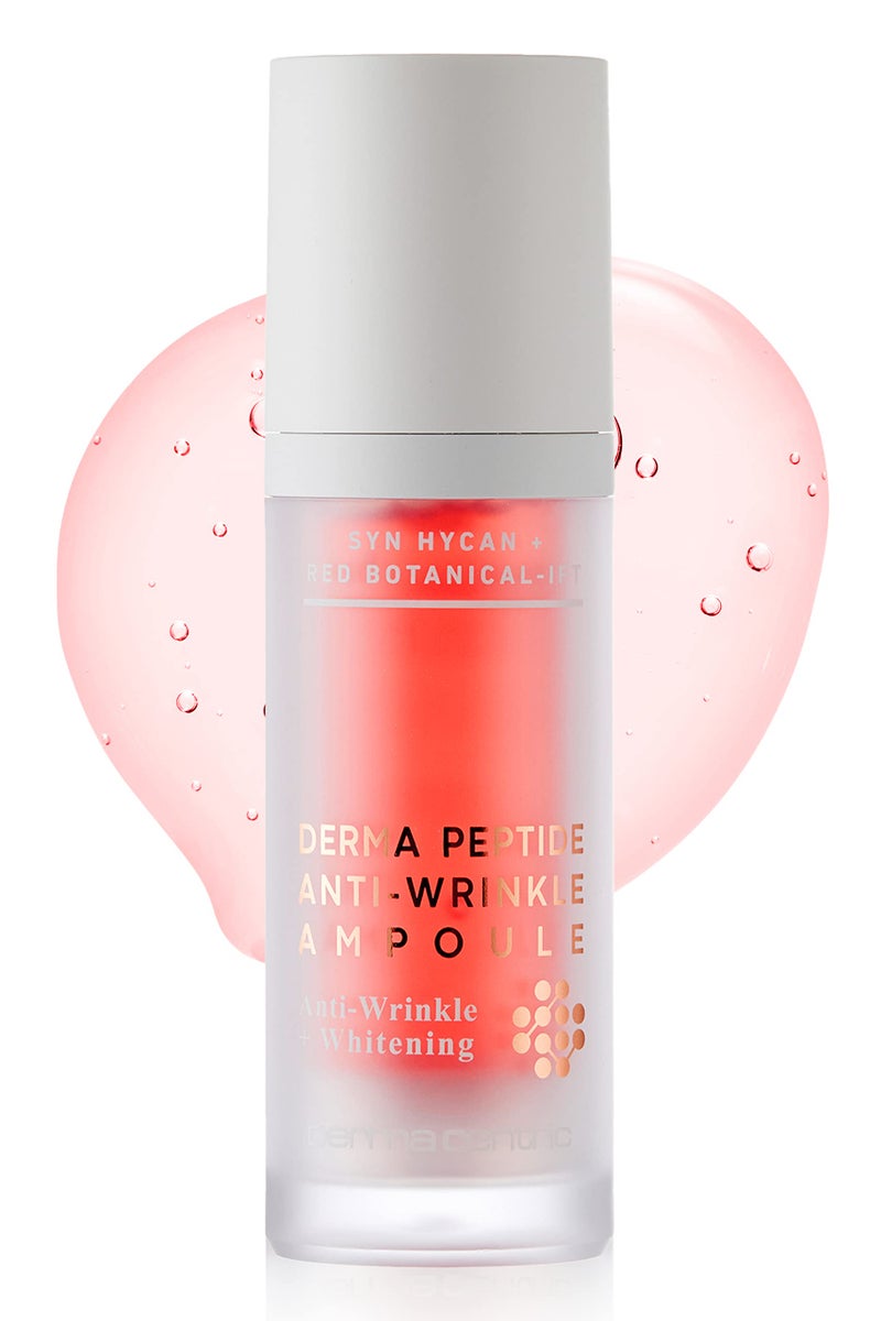 DERMACENTRIC Derma Peptide Ampoule Vegan Korean Skincare Face Serum with Niacinamide Centella Asiatica Hydrating PoreRefining Brightening Serum 101 fl oz