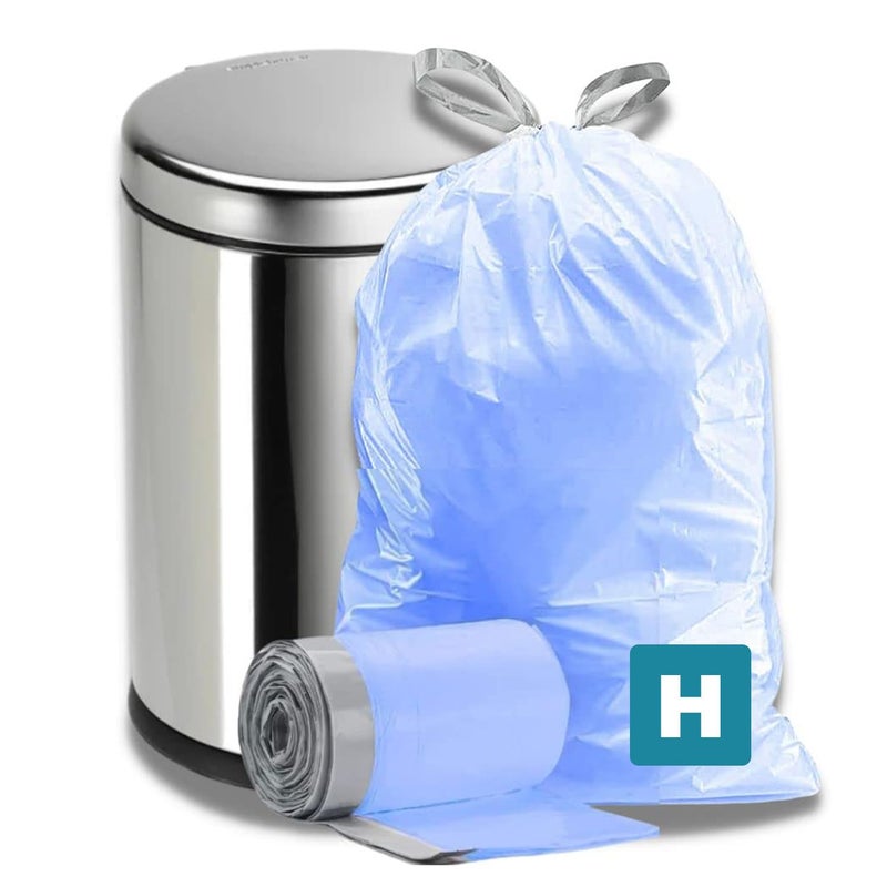 Plasticplace Custom Fit Trash Bags Compatible with simplehuman Code H 200 Count Tinted Blue Drawstring Garbage Liners 89 Gallon 3035 Liters 185 x 28 - Image 3