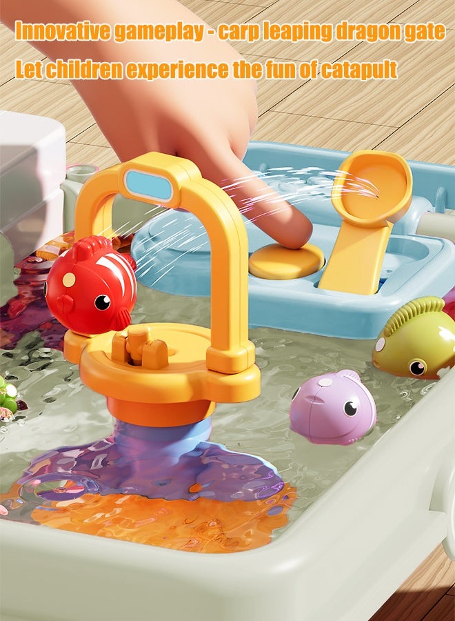 Children's dishwashing playset Dishwasher toys Fishing toys Vegetable washing sink Kitchen toys Situational simulation toys - Image 4