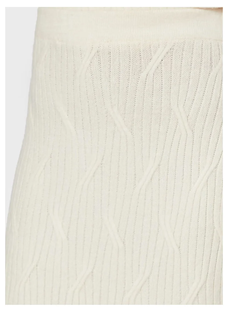 Little Mistress Little Mistress Cream Knit Skirt