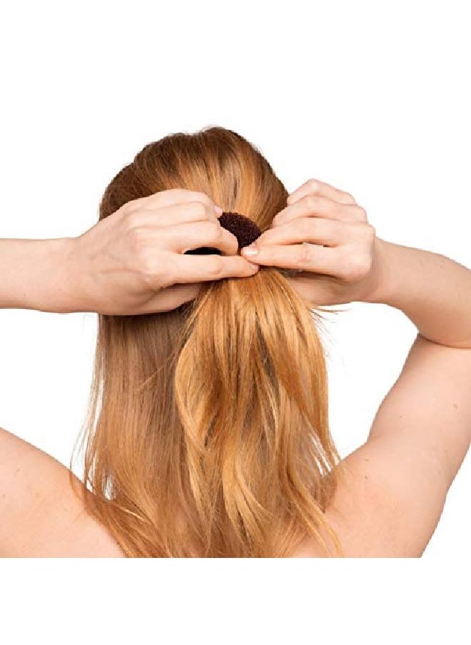 Kitsch - Mini Bun Form Hair Bun Maker Hair Donut For The Perfect Bun Bun Hair Maker Donut Hair Bun Magic Ballet Bun Maker For Girls Donut Bun Maker For Hair Sock Bun For Hair Bun Donut (Brown) - Image 1