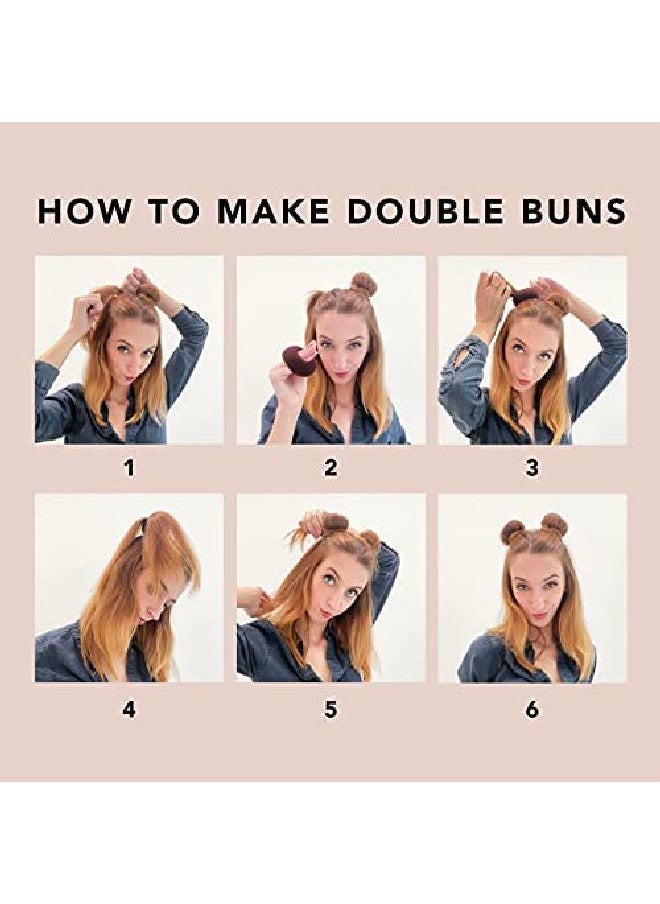 Kitsch - Mini Bun Form Hair Bun Maker Hair Donut For The Perfect Bun Bun Hair Maker Donut Hair Bun Magic Ballet Bun Maker For Girls Donut Bun Maker For Hair Sock Bun For Hair Bun Donut (Brown) - Image 1