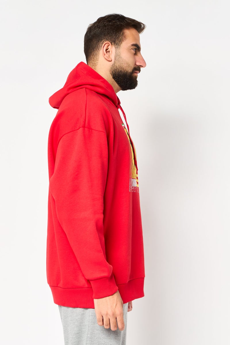PUMA هودي رياضي للرجال من بومة × سكوديريا فيراري بأكمام طويلة، أحمر - Image 2