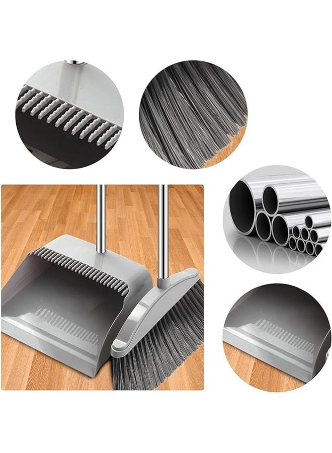 NKX Premium Long Handle Broom and Dustpan Set – Upright Standing Household Cleaning Brush with Built-In Comb Teeth - Image 5