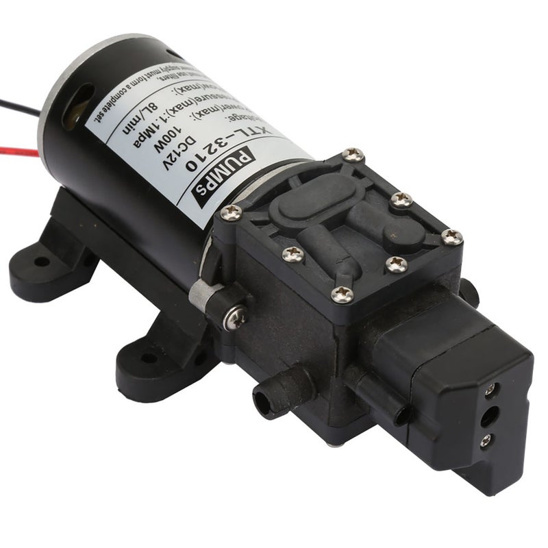 12V Self Priming Water Pump: Durable Corrosion Resistant Material - Automatic Pressure Cutoff High Pressure Diaphragm Water Pump for Industrial Agricultural Vehicle Household Use - Image 2