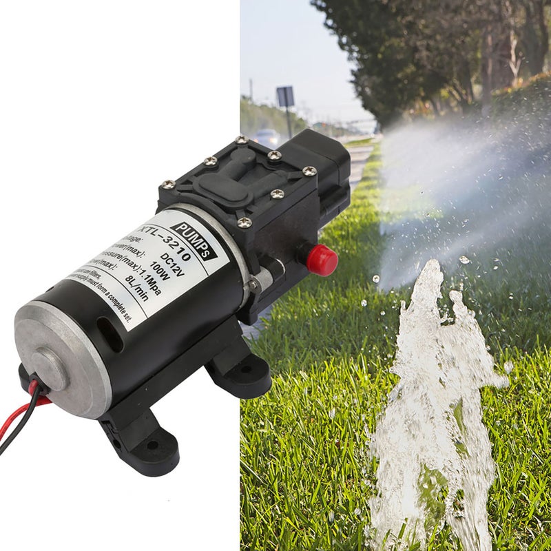 12V Self Priming Water Pump: Durable Corrosion Resistant Material - Automatic Pressure Cutoff High Pressure Diaphragm Water Pump for Industrial Agricultural Vehicle Household Use - Image 3