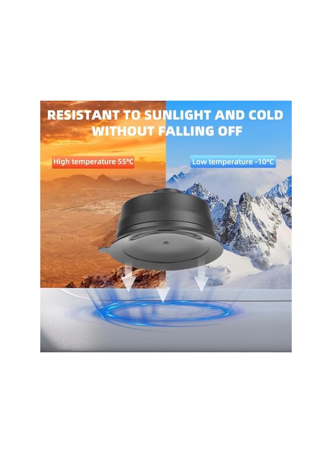 Green Tiger Magnetic Suction Cup Car Phone Holder, 360° Adjustable Windshield & Dashboard Mount for iPhone & GoPro, Removable Strong Aluminum Vlog Shooting Mount for Action Cameras - Image 3