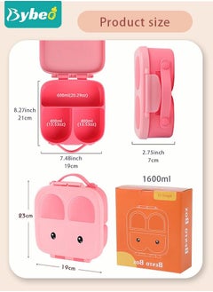 Portable Kids Bento Box, Big Toddler Lunch Boxs to School, Snack Containers for Travel 4 Compartments Meal Prep Removable Divider BPA Free - pzsku/Z719D06494208CE061D65Z/45/_/1673318368/b0c47812-d5a3-4bb1-bbb6-faa14e43364f