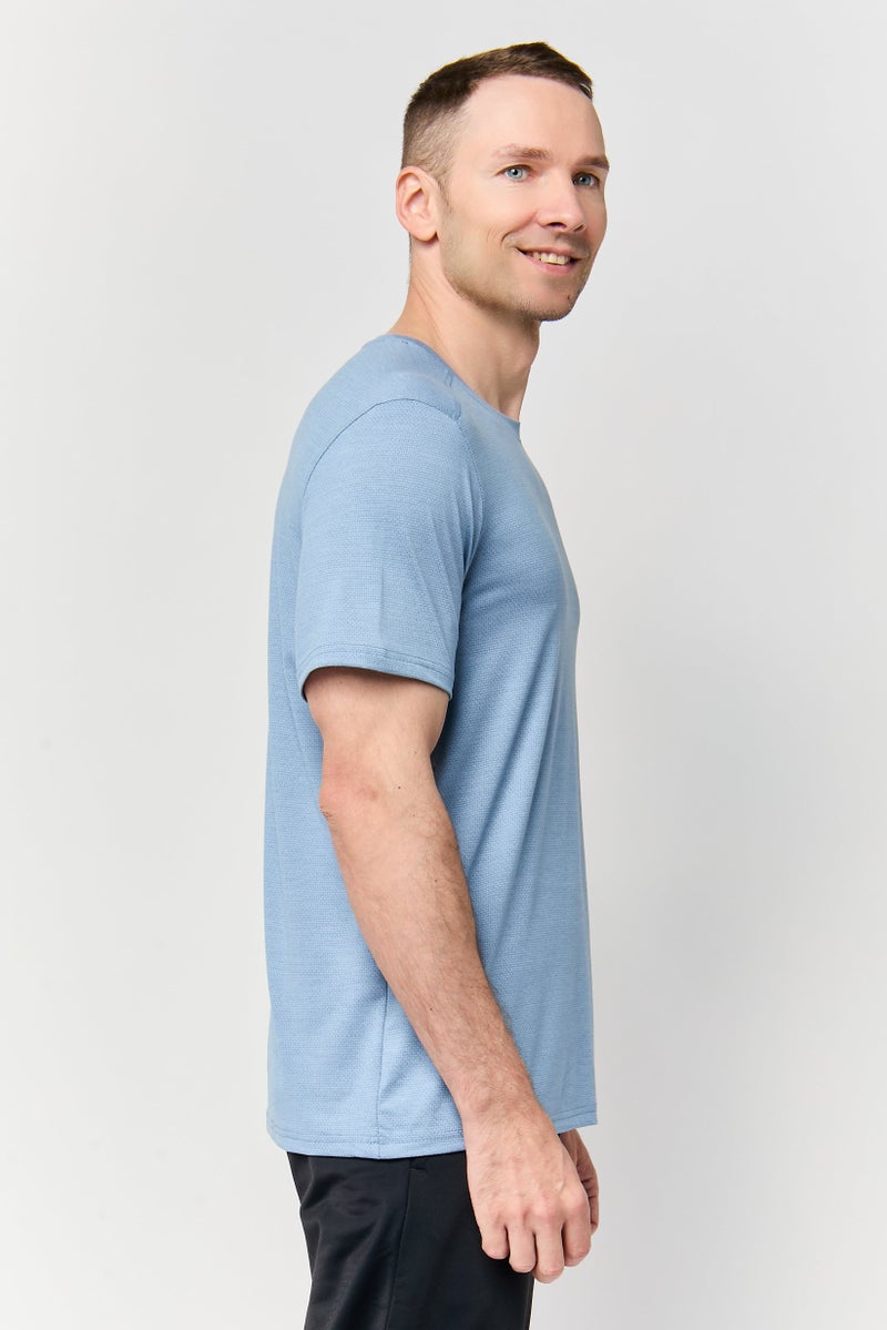MOTION Men Sportswear Fit Short Sleeve Outdoor T-Shirt, Slate Blue - Image 3