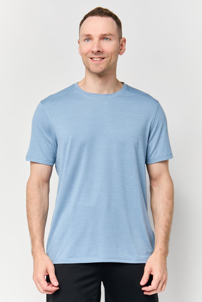 MOTION Men Sportswear Fit Short Sleeve Outdoor T-Shirt, Slate Blue - Image 1