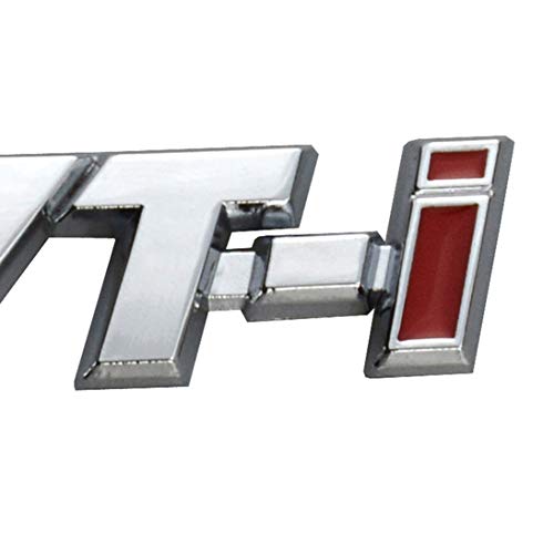EmbRoom 2Pcs VVT-I Emblems Badge 3D Metal Car Side Fender Rear Trunk Logo Sticker Decal Replacement for Is Es Rx Tundra 4Runner (Black Red) - Image 3