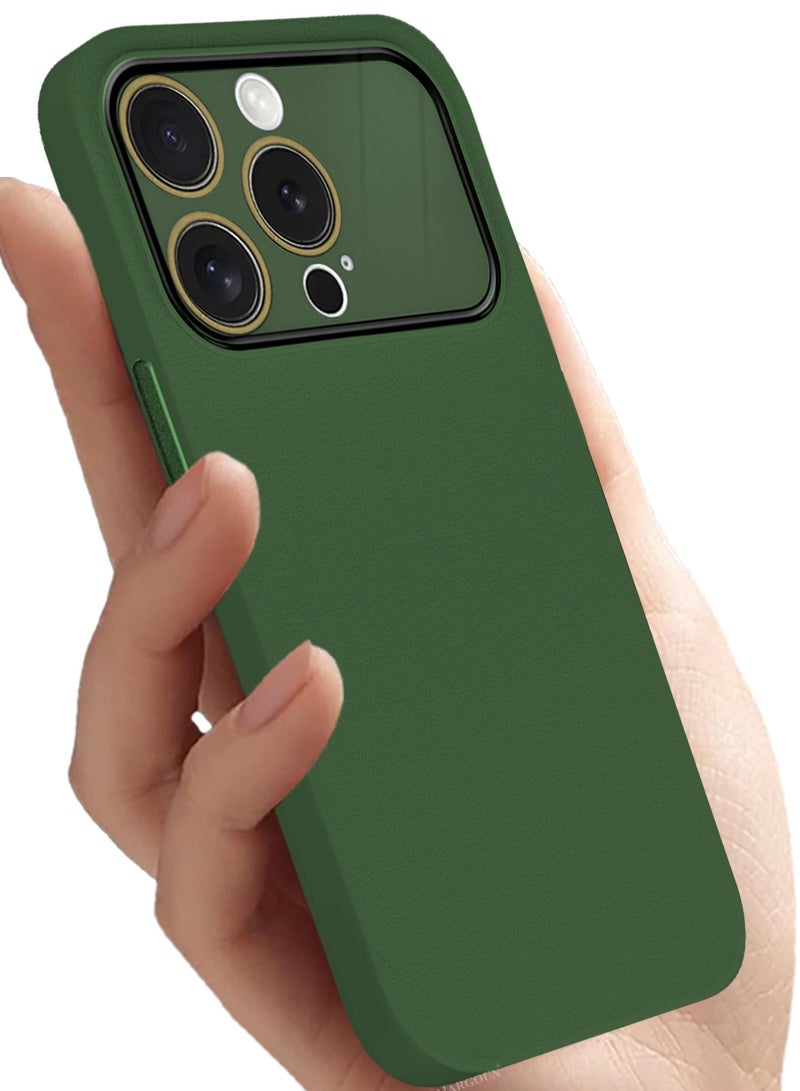 CATANES Hard Silicone Case Cover for Apple iPhone 14 Pro Max - Cover with Camera Protection Bumper - Auto Focus Design - Dark Green - Image 3