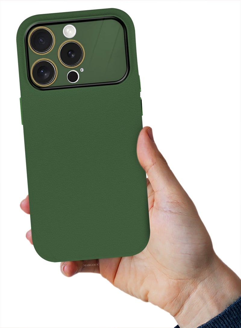 CATANES Hard Silicone Case Cover for Apple iPhone 14 Pro Max - Cover with Camera Protection Bumper - Auto Focus Design - Dark Green - Image 5