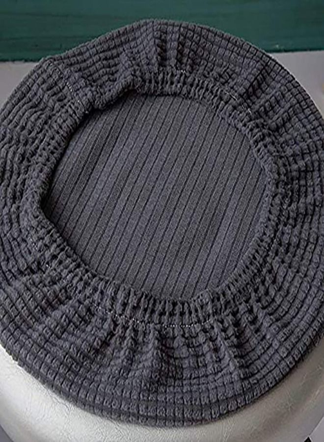 Non-Slip Round Bar Stool Seat Cover Chair Seat Cushion, Stretchable and Breathable, Fits 30-38cm Universal Club Salon Stools, Chair Slipcover for Chair Cover Protection - Image 4