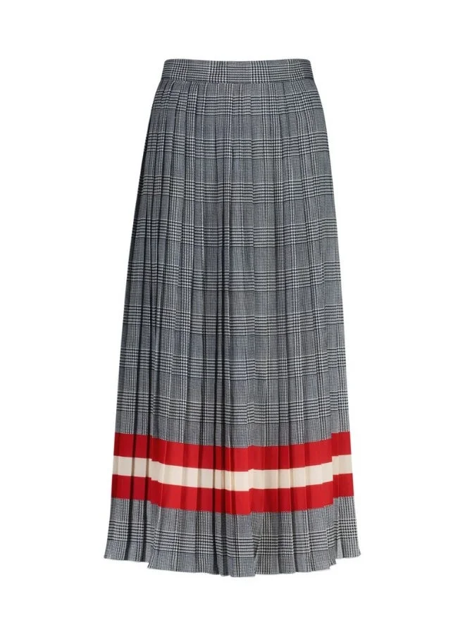 غانت Gant Check Print Pleated Skirt