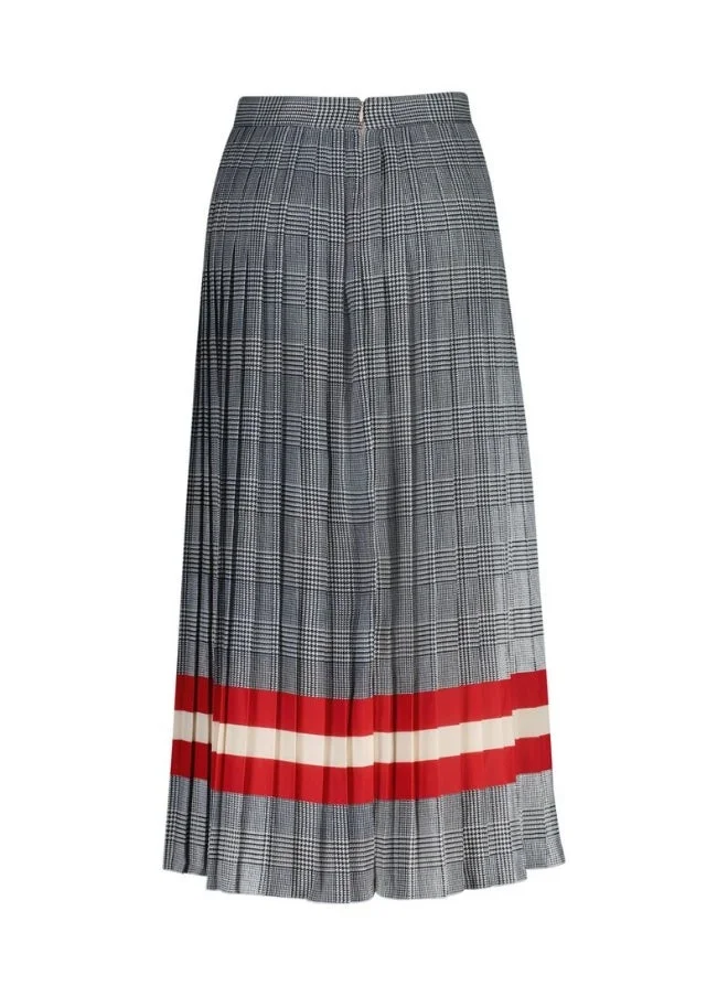 غانت Gant Check Print Pleated Skirt