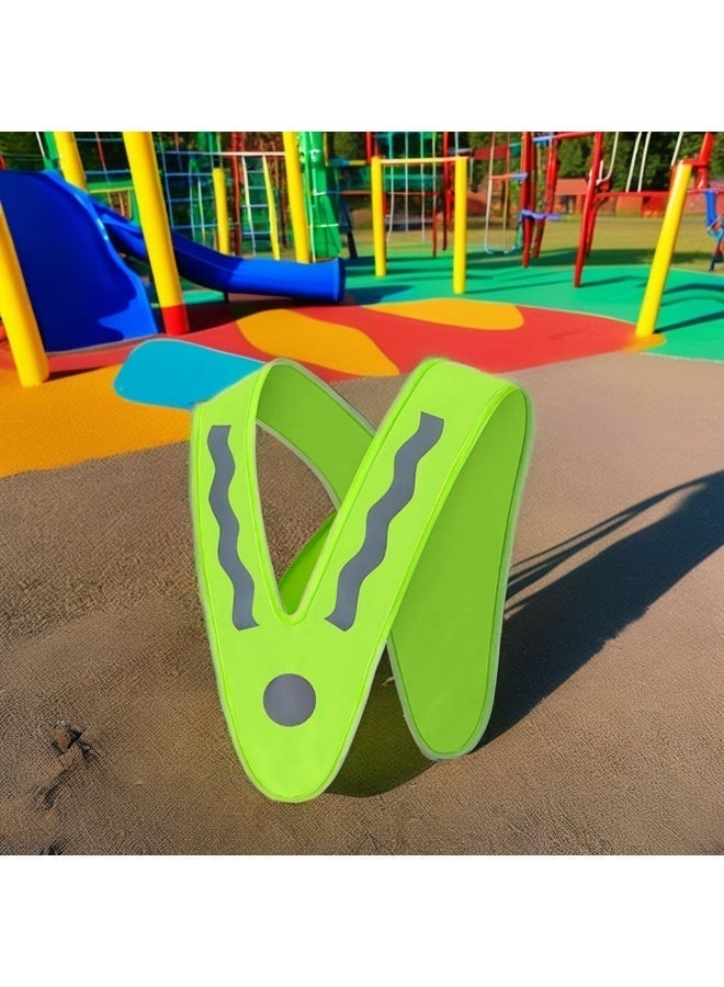 Kids Reflective Safety Vest, One Size, High Visibility Shoulder Strap, Durable Protective Vest for Outdoor Activities, Running, Cycling, Walking, Night Safety, Adjustable and Lightweight - Image 3