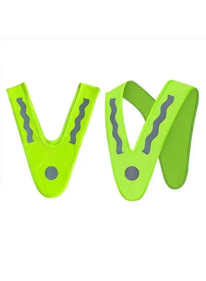 Kids Reflective Safety Vest, One Size, High Visibility Shoulder Strap, Durable Protective Vest for Outdoor Activities, Running, Cycling, Walking, Night Safety, Adjustable and Lightweight - Image 2