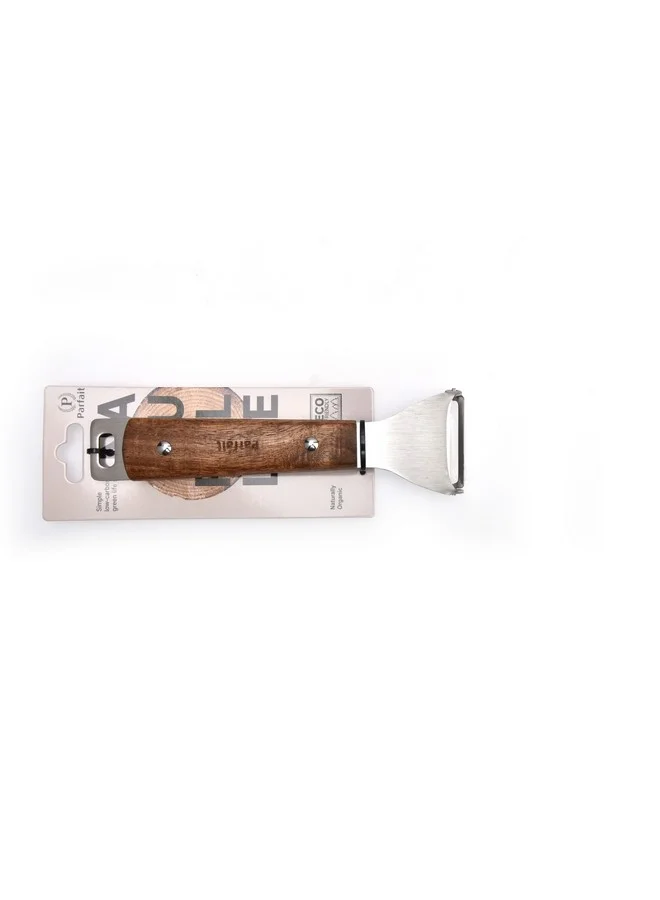 PARFAIT Y Peeler with Wooden Handle Silver and Brown 2 x 5.5 x 19 cm N-C212KA0044