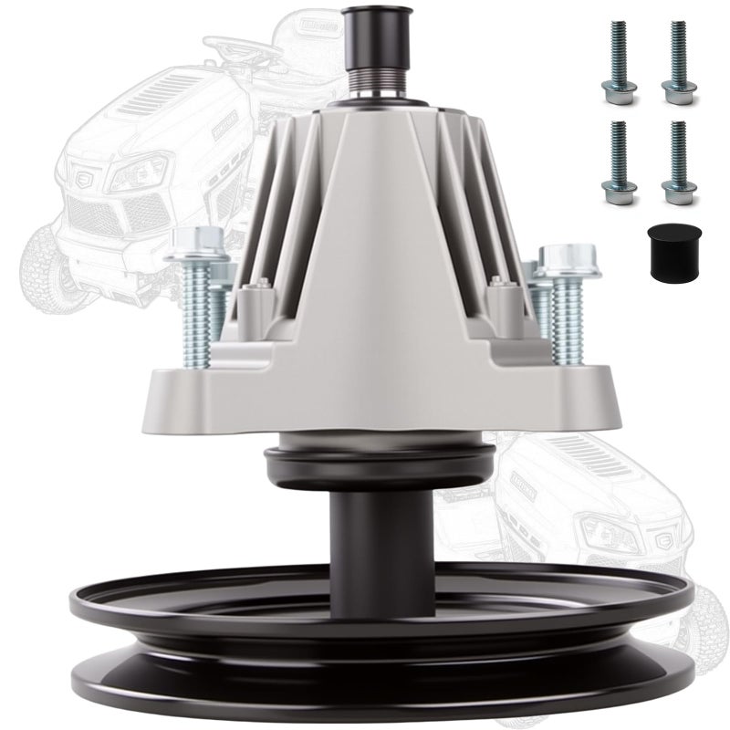 AKM 918-06977A 618-06977 Spindle Assembly Replaces MTD Cub Cadet XT1-LT46 XT2-LX46 Troy-Bilt 46 inch Deck 618-06977A 918-06977 Stens 285-700 Craftsman 20442 Screws Included in PRE-TAPPED Holes - Image 1